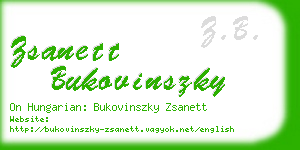 zsanett bukovinszky business card